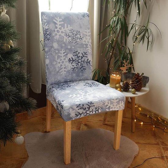 Kép valamiből Karácsonyi motívumú székborítás  -  hópehely