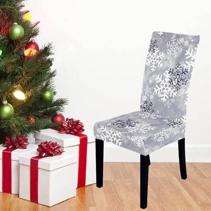 Kép valamiből Karácsonyi motívumú székborítás  -  hópehely