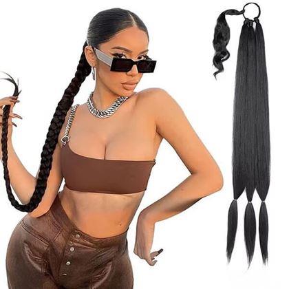 Kép valamiből Hajdísz, copf 85 cm -  barna