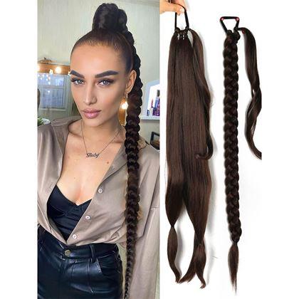 Kép valamiből Hajdísz, copf 85 cm -  barna