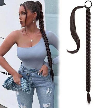 Kép valamiből Hajdísz, copf 85 cm -  barna