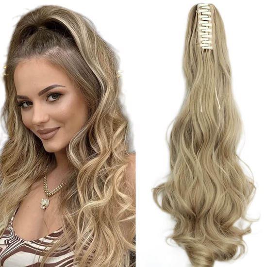 Kép valamiből Hullámos, 60 cm-es copf hajdúsító -  őzbarna