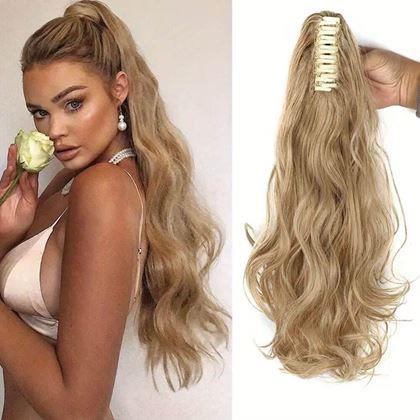 Kép valamiből Hullámos, 60 cm-es copf hajdúsító -  őzbarna