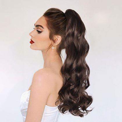 Kép valamiből Hullámos, 60 cm-es copf hajdúsító -  barna