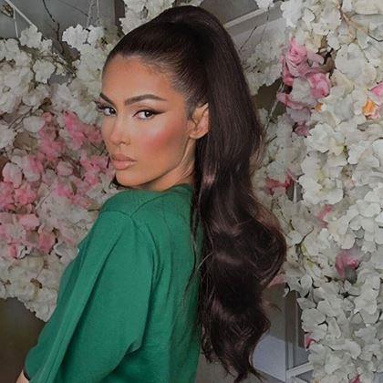 Kép valamiből Hullámos, 60 cm-es copf hajdúsító -  sötétbarna