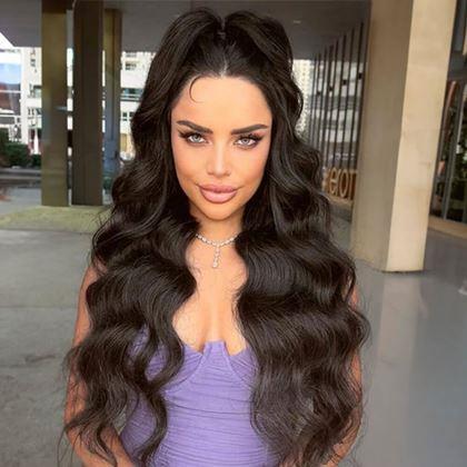 Kép valamiből Hullámos, 60 cm-es copf hajdúsító -  sötétbarna