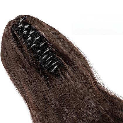 Kép valamiből Hullámos, 60 cm-es copf hajdúsító -  sötétbarna