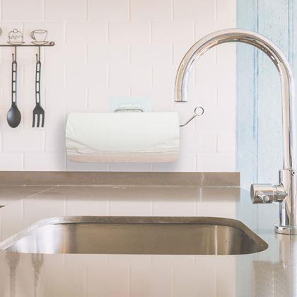 Kép valamiből Rozsdamentes, öntapadós papírtörlő tartó