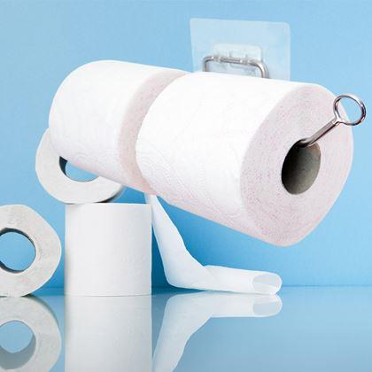 Kép valamiből Rozsdamentes, öntapadós papírtörlő tartó