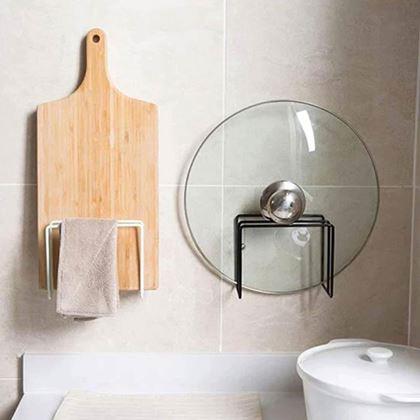 Kép valamiből Öntapadós tartó vágódeszkákhoz és fedőkhöz, 2 rekesszel