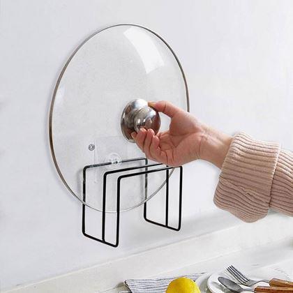 Kép valamiből Öntapadós tartó vágódeszkákhoz és fedőkhöz, 2 rekesszel