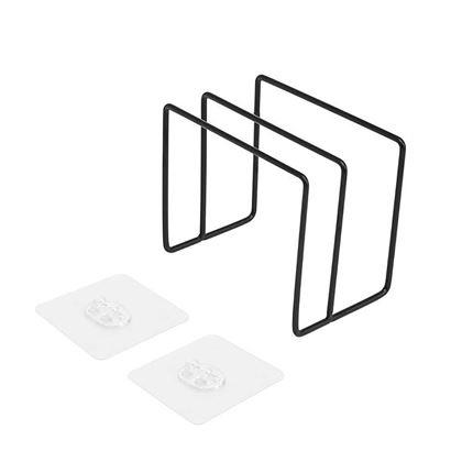 Kép valamiből Öntapadós tartó vágódeszkákhoz és fedőkhöz, 2 rekesszel