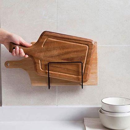 Kép valamiből Öntapadós tartó vágódeszkákhoz és fedőkhöz, 2 rekesszel