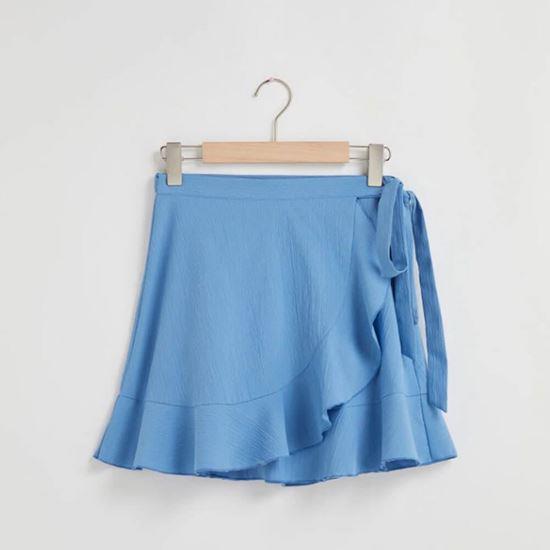 Kép valamiből Rövid tekercselős szoknya  -  kék