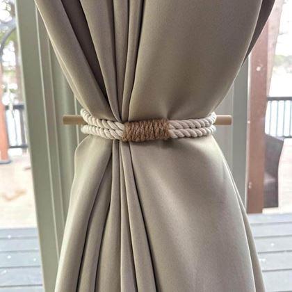 Kép valamiből Dekoratív függönyrögzítő kötél - fehér