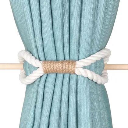 Kép valamiből Dekoratív függönyrögzítő kötél - fehér