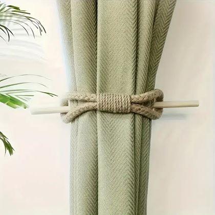 Kép valamiből Dekoratív függönyrögzítő kötél - barna