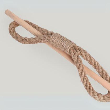 Kép valamiből Dekoratív függönyrögzítő kötél - barna