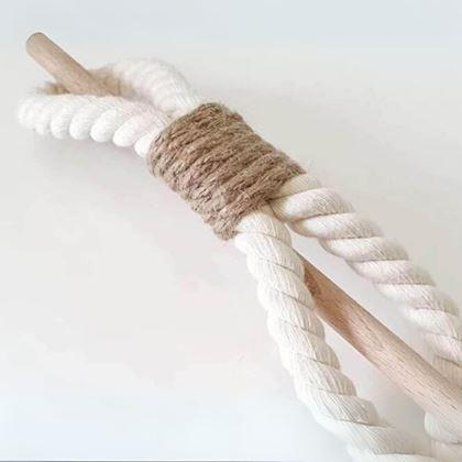 Kép valamiből Dekoratív függönyrögzítő kötél - fehér