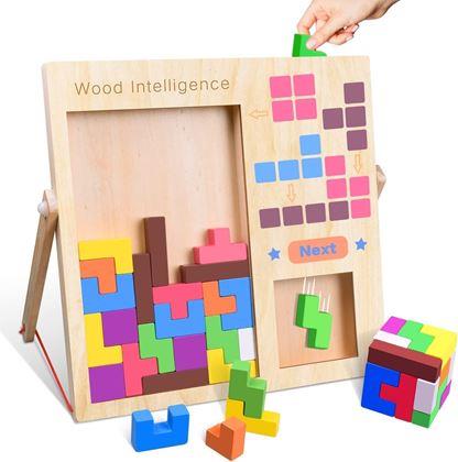 Kép valamiből Fából készült logikai puzzle - formák