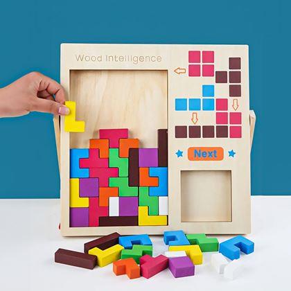 Kép valamiből Fából készült logikai puzzle - formák
