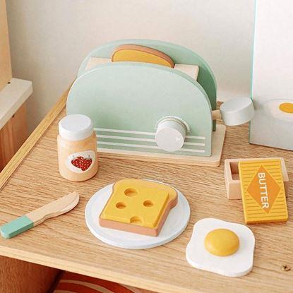 Kép Fa reggeliző játék készlet, 9 db