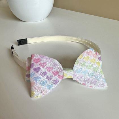 Kép valamiből Csillogó hajpánt masnival  -  szívecskés