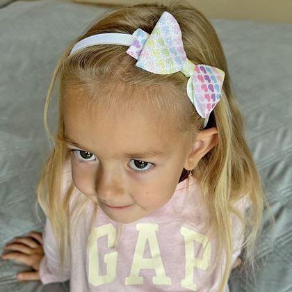 Kép valamiből Csillogó hajpánt masnival  -  szívecskés