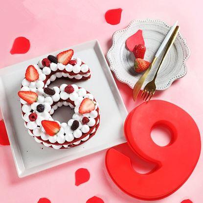 Kép Sütőszilikon forma szám alakban