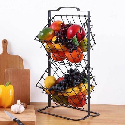 Kép Kétszintes fém kosár, 45 cm