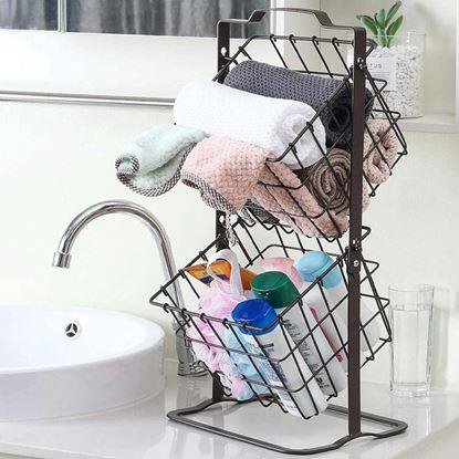 Kép Kétszintes fém kosár, 45 cm