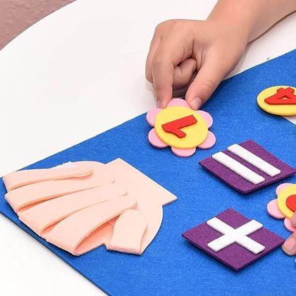 Kép valamiből Számokkal és ujjakkal ellátott matematikai alátét