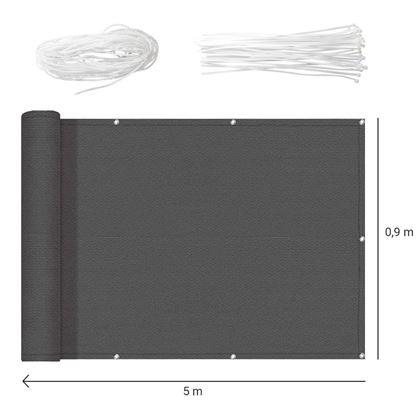 Kép valamiből Erkély takaró a magánélethez 500x90 cm -  szürke