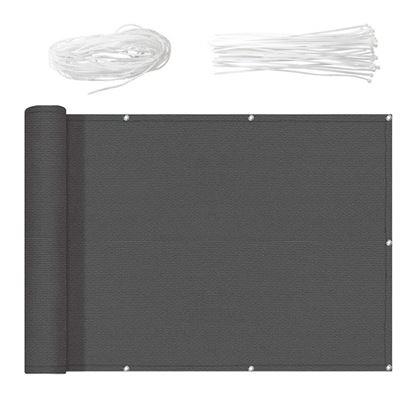 Kép valamiből Erkély takaró a magánélethez 500x90 cm -  szürke