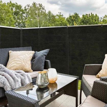 Kép valamiből Erkély takaró a magánélethez 500x90 cm -  fekete