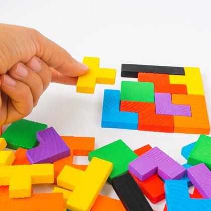 Kép valamiből Fa puzzle - formák