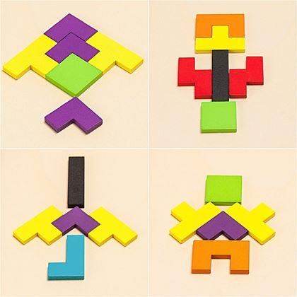 Kép valamiből Fa puzzle - formák