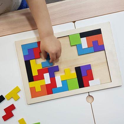Kép valamiből Fa puzzle - formák