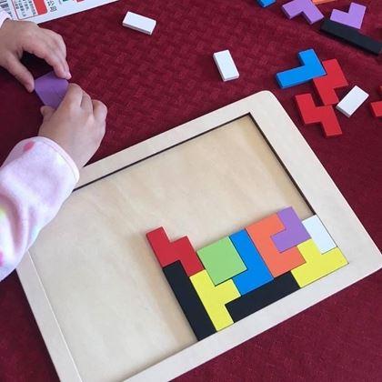 Kép valamiből Fa puzzle - formák