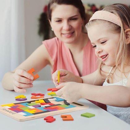 Kép valamiből Fa puzzle - formák