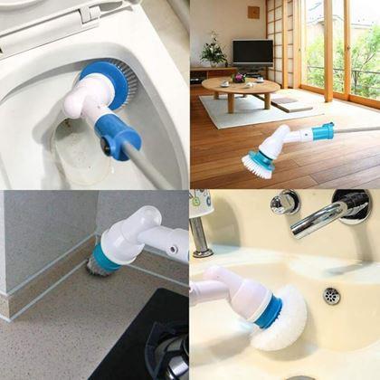 Kép valamiből Vezeték nélküli tisztítókefe + 3 fej, hosszabbító nyéllel