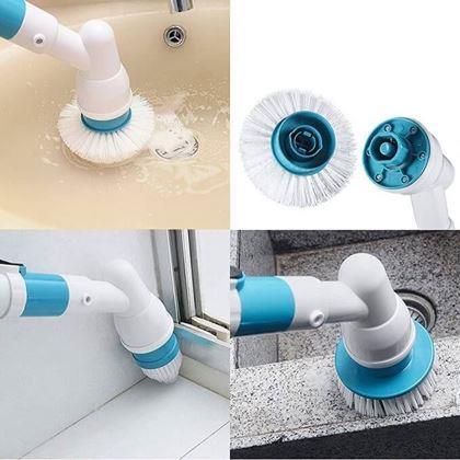 Kép valamiből Vezeték nélküli tisztítókefe + 3 fej, hosszabbító nyéllel