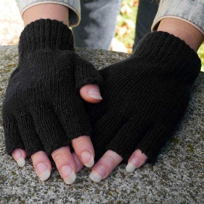 Kép valamiből Ujjatlan kesztyű  -  fekete