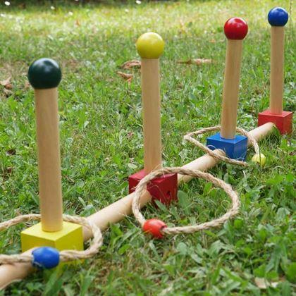 Kép valamiből Fa gyűrűdobáló játék