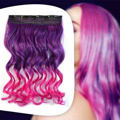 Kép valamiből Ombre csíptetős hajdísz - barna - rózsaszín