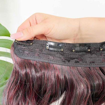 Kép valamiből Clip in sáv színes hajaláfestéshez - barna-vörös