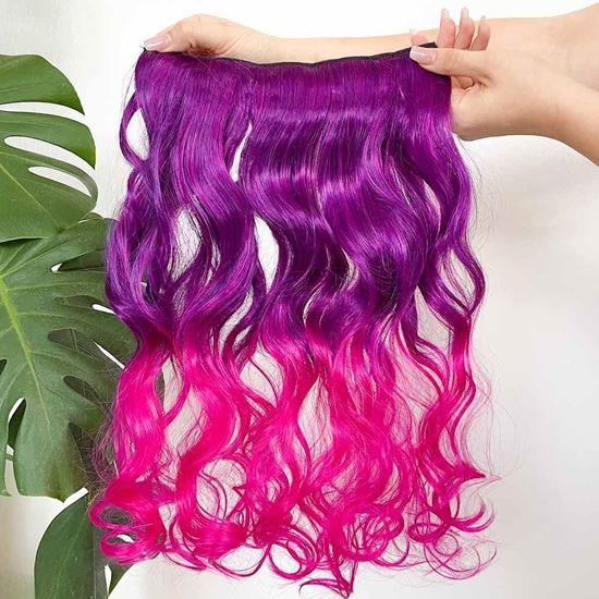 Kép valamiből Ombre csíptetős hajdísz - barna - rózsaszín