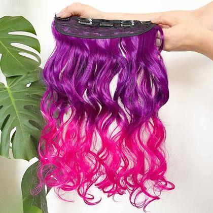 Kép valamiből Ombre csíptetős hajdísz - barna - rózsaszín