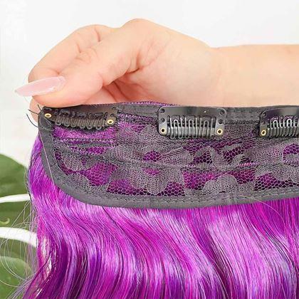 Kép valamiből Clip in sáv színes hajaláfestéshez - lila-rózsaszín