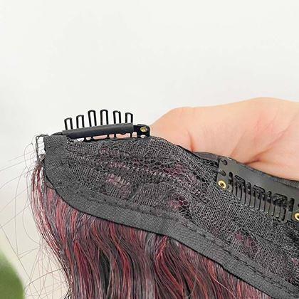 Kép valamiből Clip in sáv színes hajaláfestéshez - barna-vörös